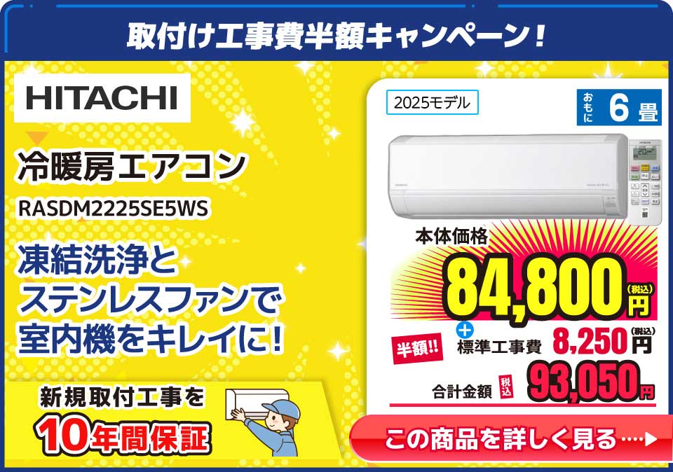 日立 RASDM2225SE5WS