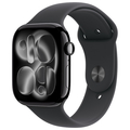 Apple Apple Watch Series 11(GPSモデル)- 46mm Apple Watch Series 11 ジェットブラックアルミニウムケースとブラックスポーツバンド - M/L MEUX4J/A